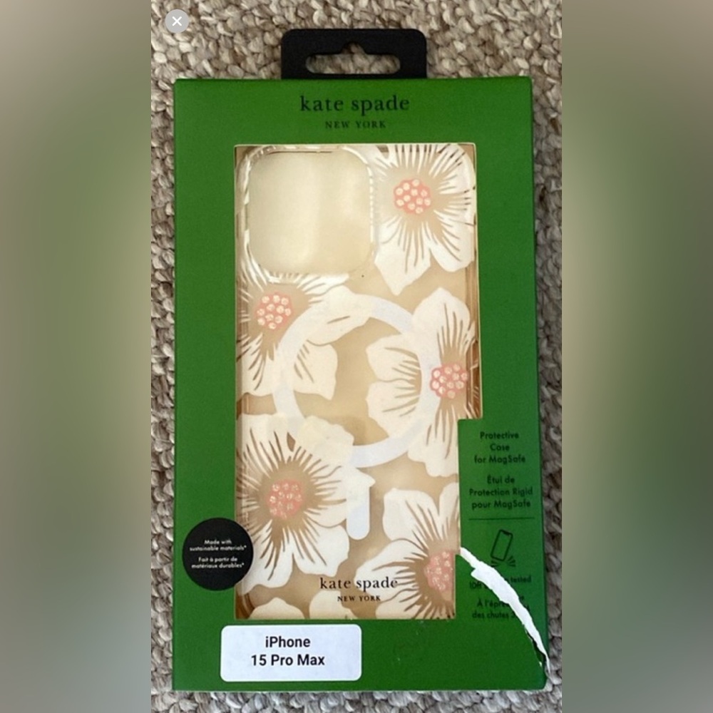 Kate Spade New York iPhone 15 Pro Max floral protective phone case New Box